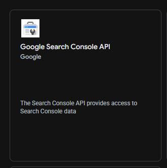Google Search Console API