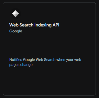 Web Search Indexing API